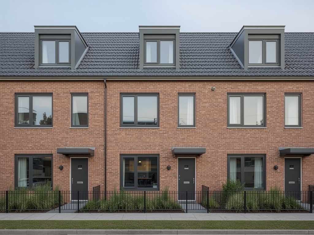 nieuwbouwwoning in Langbroek met antracietkleurige kunststof kozijnen en bijpassende voordeur