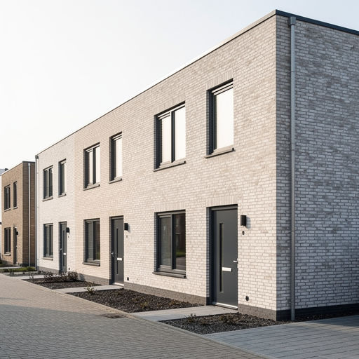 nieuwbouwwoning in Kesteren met antraciet kunststof kozijnen en bijpassende voordeur