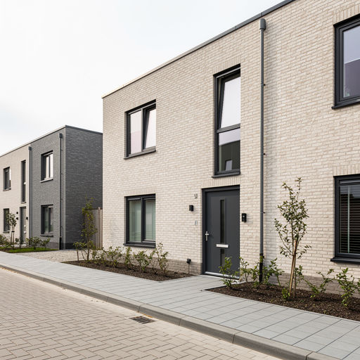 nieuwbouwwoning in Wageningen met antracietkleurige kunststof kozijnen en een bijpassende voordeur