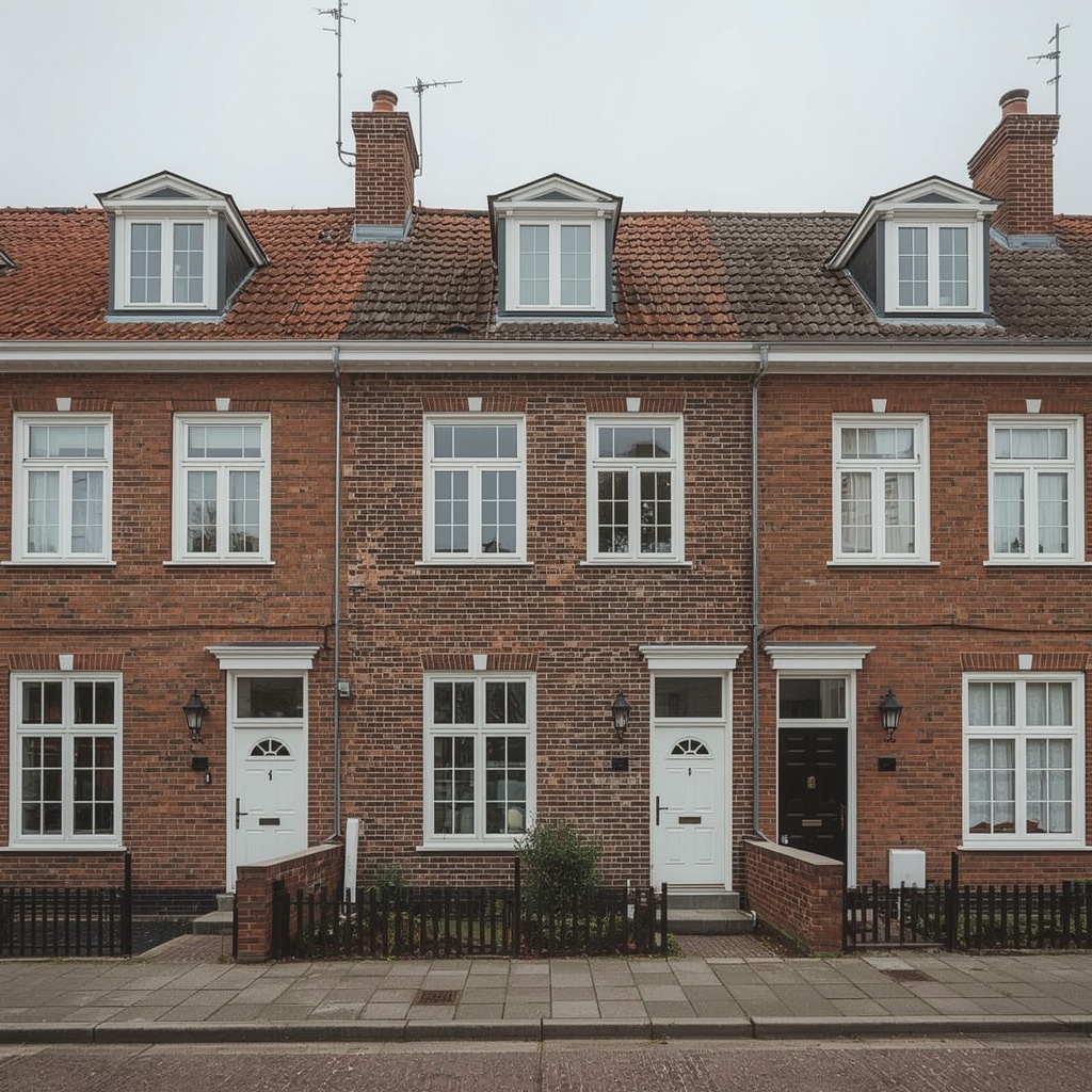 foto van ouderwetse huizen