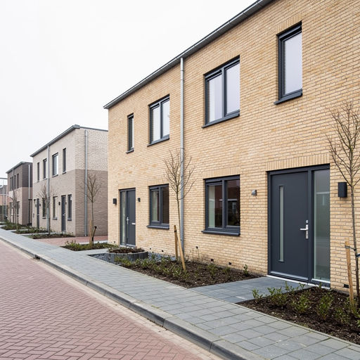 nieuwbouwwoning in Achterberg met antracietkleurige kunststof kozijnen en een bijpassende voordeur
