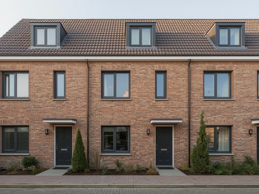 nieuwbouwwoning in Geldermalsen met antracietkleurige kunststof kozijnen en bijpassende voordeur