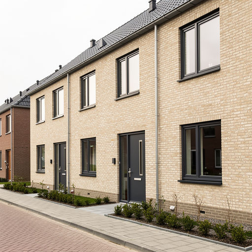 nieuwbouwwoning in Zeist met antracietkleurige kunststof kozijnen en bijpassende voordeur