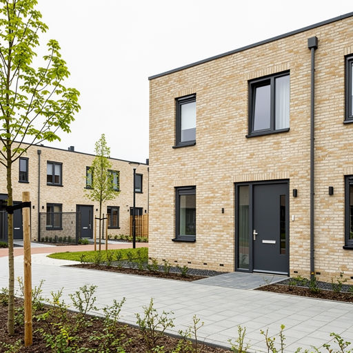 nieuwbouwwoning in Ginkel met antracietkleurige kunststof kozijnen en bijpassende voordeur