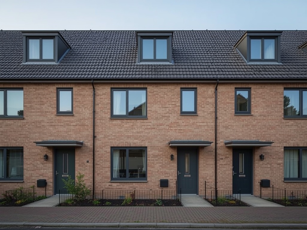 nieuwbouwwoning in Amerongen met antracietkleurige kunststof kozijnen en bijpassende voordeur