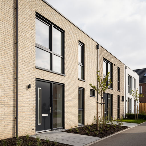nieuwbouwwoning in Tiel met antracietkleurige kunststof kozijnen en bijpassende voordeur