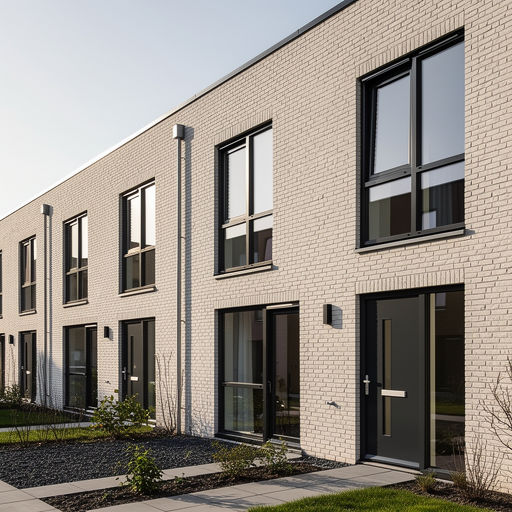 nieuwbouwwoning in Dodewaard met antracietkleurige kunststof kozijnen en bijpassende voordeur