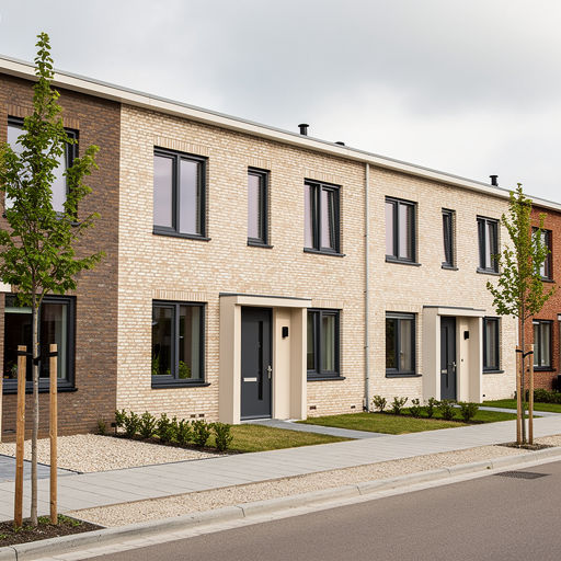 nieuwbouwwoning in Renkum met antracietkleurige kunststof kozijnen en bijpassende voordeur