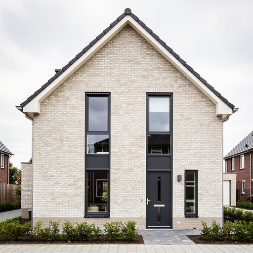Kunststof kozijnen aan de voorgevel van een woning in Veenendaal