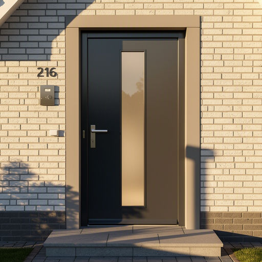 Kunststof voordeur aan de voorgevel van een woning in Veenendaal