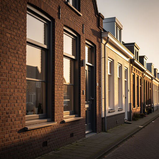 Witte kunststof draaikiepramen met HR++ glas in een rijtjeshuis
