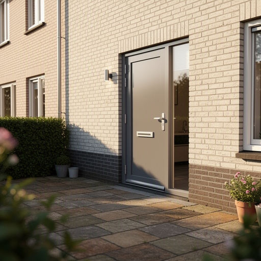 Monteur plaatst een kunststof achterdeur bij een woning in Veenendaal