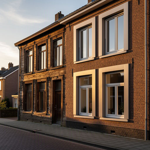 Witte kunststof kozijnen met HR++ glas in een jaren 60-rijtjeshuis